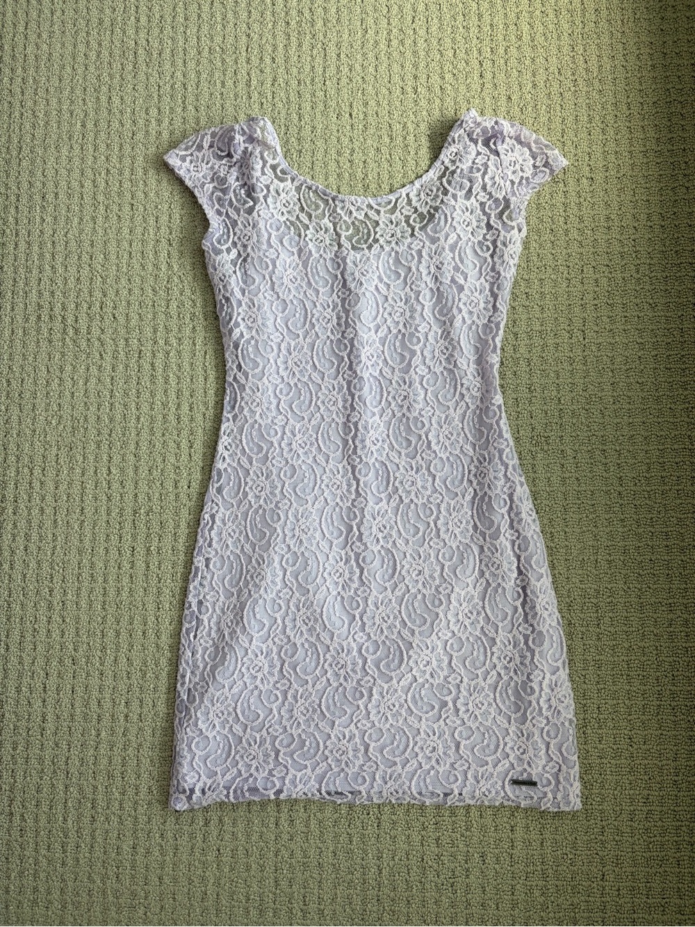 Abercrombie & Fitch Cap-Sleeve Lavender Lace Bodycon Dress